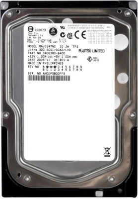 Hard Fujitsu Enterprise MAU3147NC 147GB 15000U/Min 8MB SCSI U320 3.5 " Inch - Image 1 of 3