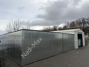 Blechgarage 7x7x2,20m Halle Blechcontainer Lagerhaus Werkstatt Lager Aufbau - Bild 1 von 5