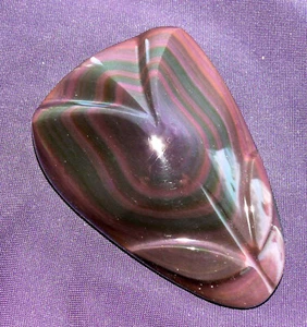 Regenbogen-Obsidian poliert, Mexico, Tulpe, Blume 73,4g 71x49x18mm, Heilstein - Bild 1 von 9