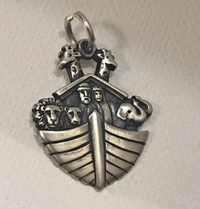 Rare Retired James Avery Solid Sterling Silver 925 Noahs Ark Charm Pendant - Picture 1 of 3