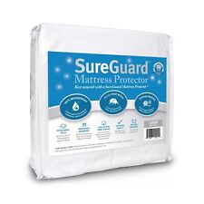 SureGuard Queen Size Mattress Protector - 100% Waterproof, Hypoallergenic - P...