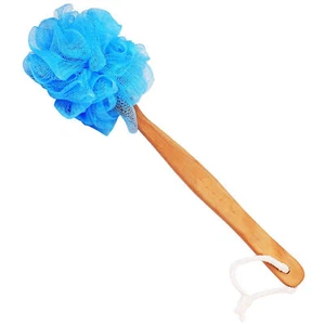 Bath Brush Wooden With Soft Bristles Handle And Massages The Skin P030 - Picture 1 of 4