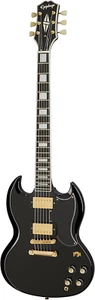 SG Custom Electric Guitar Ebony Gold Hardware - Picture 1 of 12