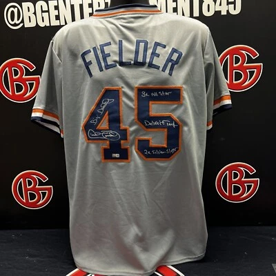 Cecil Fielder Autographed Detroit Tigers Grey Road Inscribed Jersey Steiner CX - Image 1 of 3