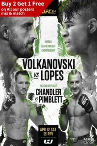 UFC 314 Poster VOLKANOVSKI VS LOPES Art Canvas Print Sports Poster - Picture 1 of 5