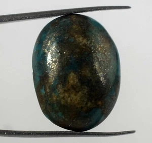 23,05 ct natürlicher ovaler Cabochon persischer blauer Türkis Edelstein zertifiziert C2863 - Bild 1 von 10