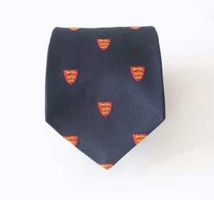 * Corbata de seda Kent & Curwen hecha en Inglaterra escudo azul **dJ1205 - Imagen 1 de 3