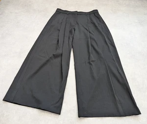 ME + EM Trousers Womens 14 Wool Wide Legged Smart Chino Casual Business L27 High - Picture 1 of 10