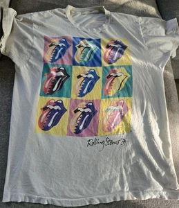 Vintage The Rolling Stones North American Tour 1989 T-Shirt Andy Warhol - Bild 1 von 14