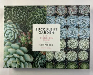 Sukkulentengarten 2 in 1 doppelseitiges Puzzle 500 Teile - Bild 1 von 10
