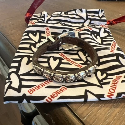 Brighton NWT Harmony Bandit Brown Bracelet W/Pouch Retails $52 - Image 1 of 4