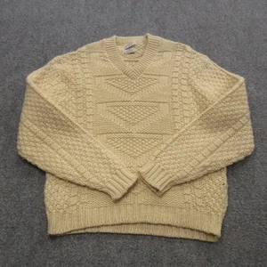 Vintage Northern Isles Sweater Mens Large Wool Blend Chunky Knit Pullover 90s - Picture 1 of 12