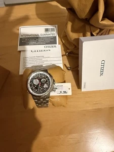 Citizen Super Titanium Radio Controlled Solar Chronograph Watch Eco-Drive - Bild 1 von 4