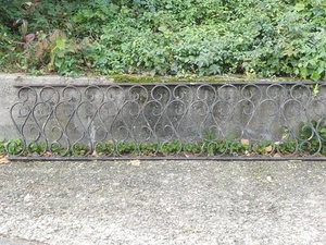 Antikes Zaunteil Schmiedeeisen aus Frankreich – Gartenzaun Zaunelement Vintage - Bild 1 von 8