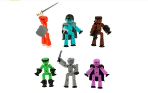 Zing Stikbot off the Grid Pack - Set of 6 Poseable Action Figures with Weapons a - Picture 1 of 6
