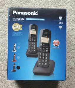 Panasonic KX-TGB612 Digital Cordless Phone Twin Handset - Black - Picture 1 of 4