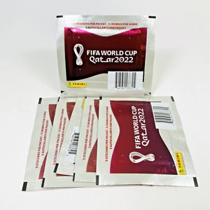 2022 Panini FIFA World Cup Qatar - Soccer Sticker Lot Of 6 Factory Sealed Packs! - Bild 1 von 5