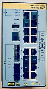 ALLIED TELESIS AT-IE340-20GP Industrial Ethernet Gigabit PoE+ Layer 3 Switch - Picture 1 of 9