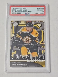 PSA 10 Brad Marchand 2024-25 Upper Deck Series 1 Young Guns Renewed #YGR33 - Picture 1 of 1