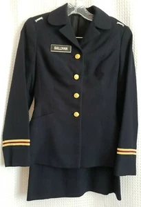 Military Army Nurse Corps Captains Wool Navy Blue Skirt Suit Set 2 Piece  - Picture 1 of 5