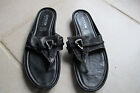 Geox Respira Black Leather Sandals./Silver Hardware. Size 10M.Good Condition