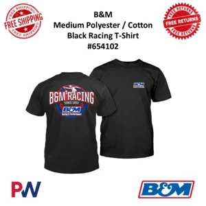 B&M Unisex Medium Polyester / Cotton Black Racing T-Shirt - #654102 - Bild 1 von 2