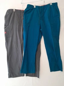 Lot of 2 Dickies EDS Signature Men's Zip Fly Pull-On Scrub Pants 81006 Mens 2XL - Picture 1 of 8