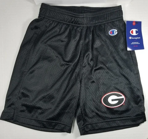 Georgia Bulldogs Champion Mesh Pockets Athletic Shorts Black Youth S M L - NWT Cover