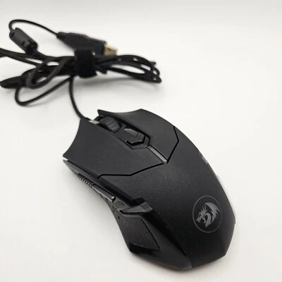 Redragon M601 7200DPI Optical Wired Gaming Mouse All Black! - Image 1 of 4