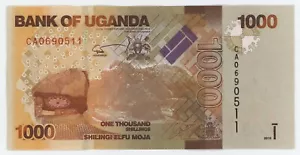 Uganda 1000 Shilingi 2015 Pick 49.d UNC Uncirculated Banknote Serial CA - Picture 1 of 1