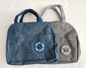 (2) Isolierte Brotzeittasche Panda-Design grau und blau Schule Brotzeittasche B10xH8xT4 - Bild 1 von 3