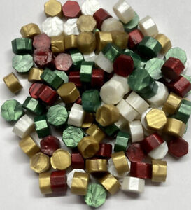 Christmas Metallic & Pearl Color Mix Sealing Wax Beads, approx 250 total beads