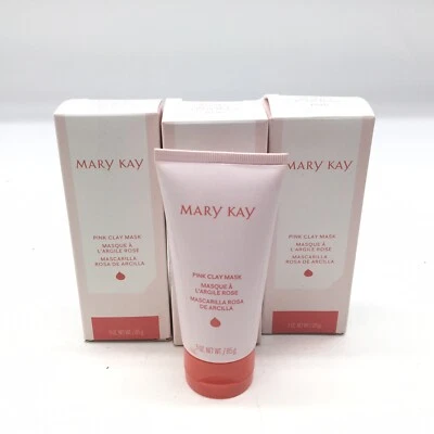 Mary Kay Pink Clay Mask  3 oz. Dry To Oily Skin 155315 Lot Of 3 New In Box - Image 1 of 4