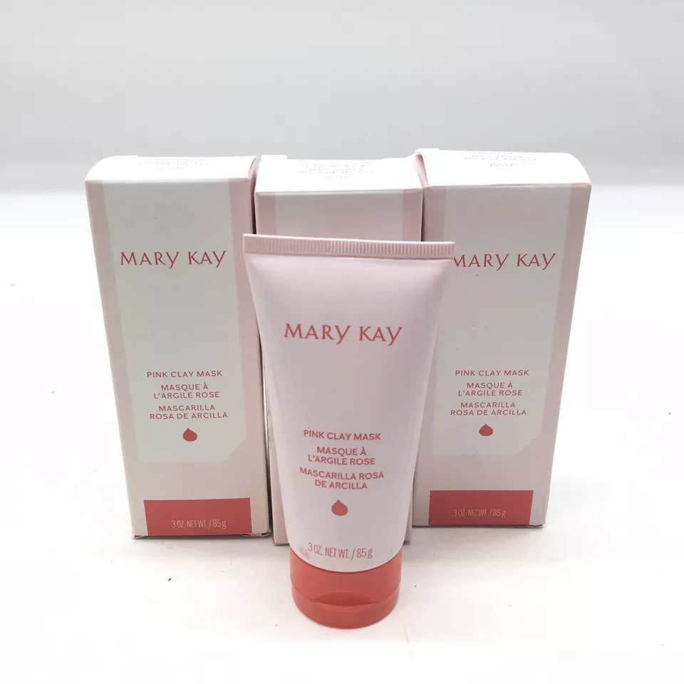 Mary Kay Pink Clay Mask  3 oz. Dry To Oily Skin 155315 Lot Of 3 New In Box - Image 1 of 4