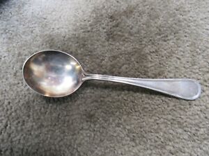 WW2 USN Soup Spoon Officers Mess Silver Plated 7'' Original US NAVY