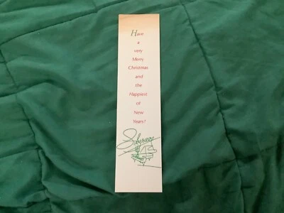 "MARCADOR VINTAGE LIBERACE Feliz Navidad Feliz Año Nuevo 8,5""x2"" RARO" Foto 1 de 4