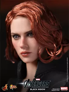 Figura esculpida cabeza femenina Hot Toys HT MMS178 1/6 Black Widow 2.0 Los Vengadores - Imagen 1 de 3