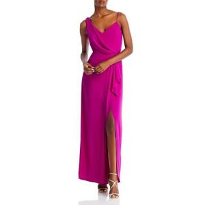 Aqua Womens Purple Crepe Long Formal Evening Dress Gown 2 BHFO 6125
