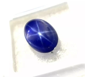 Natural Blue Star Sapphire 15-20 Ct Cabochon Oval Cut 6 Buds Loose Gemstone - Picture 1 of 5