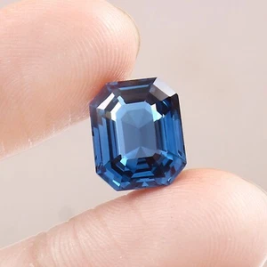 AAA 12x10 MM Natural Brazilian Blue Tourmaline Loose Radiant Gemstone Cut - Picture 1 of 4