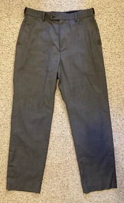 Pantalones de vestir Croft & Barrow grises para hombre talla 32x32 mezcla de lana de poliéster Foto 1 de 4