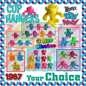 PERCHAS PARA TAZAS Wendy's 1987 CRITTERS Cuenco Colgante Mirando Animal TU ELECCIÓN Juguete - Imagen 1 de 60