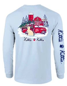 NEW KITTIE KITTIE HOME FOR THE HOLIDAYS Long SLEEVE T SHIRT Puppie Love - Picture 1 of 2