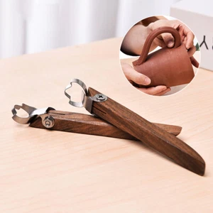 Clay Pottery Tools Sculpture Scraper Loop Tool Wooden Handle DIY Ceramics Craft - Picture 1 of 10