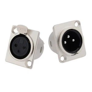 3 Pin 3 Pin XLR Plug Male & Female Panel Mount Snake Cable Applications - Picture 1 of 13