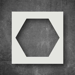 Hexagon Stencil for Wall Art, Home Decor, Kids Crafts, Stencil Painting. - Picture 1 of 8