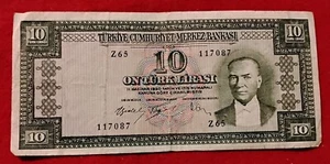 Turkey 10 Lira Banknote 1930 Turkish Currency Paper Money Mustafa Kemal Ataturk - Picture 1 of 5