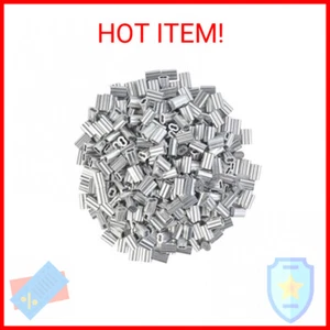 800pc Aluminum Crimping Loop Sleeve Ferrule Cable Ferrule Crimping Loop Sleeve W - Picture 1 of 2