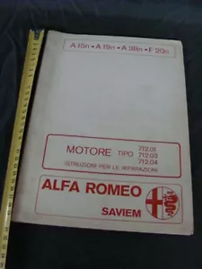 Catalogo motore istruzioni riparazioni Alfa Romeo Saviem A15 n A19 n A38 F20 n - Foto 1 di 9