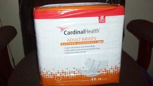 Cardinal Health Adult Briefs Maximum Absorbency Overnight Large 18 count - Picture 1 of 2